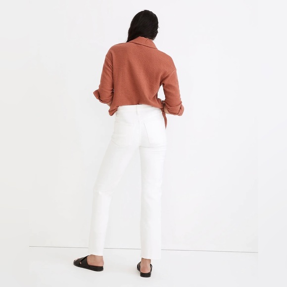 The Tall Mid-Rise Perfect Vintage Straight Jean in Tile White - Picture 4 of 8